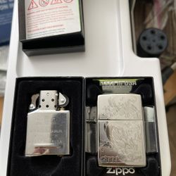 Chrome Engraved Dragon Zippo