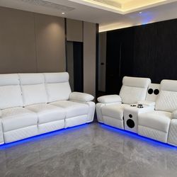 Brand New Power Recliner Sofa Set – LED + Speakers … Same Day Delivery 🚚 