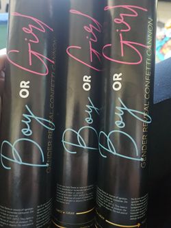 3 Gender Reveal CONFETTI cannon- PINK