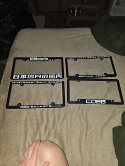 Lot of 4 Black License Plate Frames