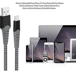 Wingstime iPhone Charger，Lightning Cable Apple MFi Certified 5Pack Nylon Braided Fast Charging Compatible with iPhone 11 Pro Max X XS R XS Max Plus 7