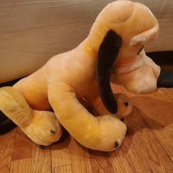 Vintage Large PLUTO Disneyland Disney World Plush 16" 80s 1980s