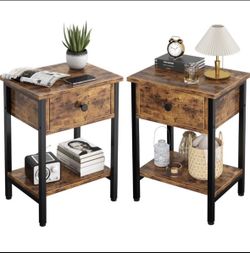 Nightstand set with lamps