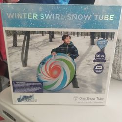 36" Inflatable Swirl Snow Tube PVC H2O!/For Winter Sledding 