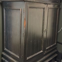 Solid Wood Vintage Armoire