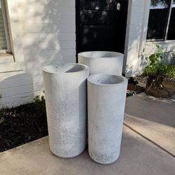 Tall Concrete Planters ( Delivery Available )