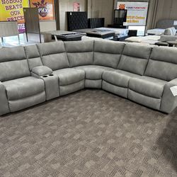 Gray comfy power recliner 