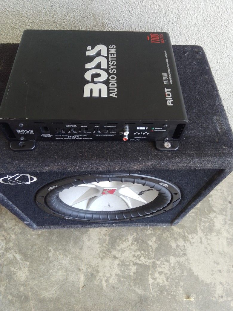12 Inches Subwoofer And Amplifier Boss