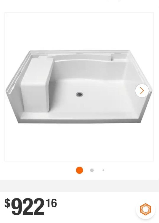 Acrylic Shower Base With Seat 