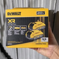 2- DEWALT 20V MAX 20V 3.5Ah Lithium lon Power Tool Batterv Pack