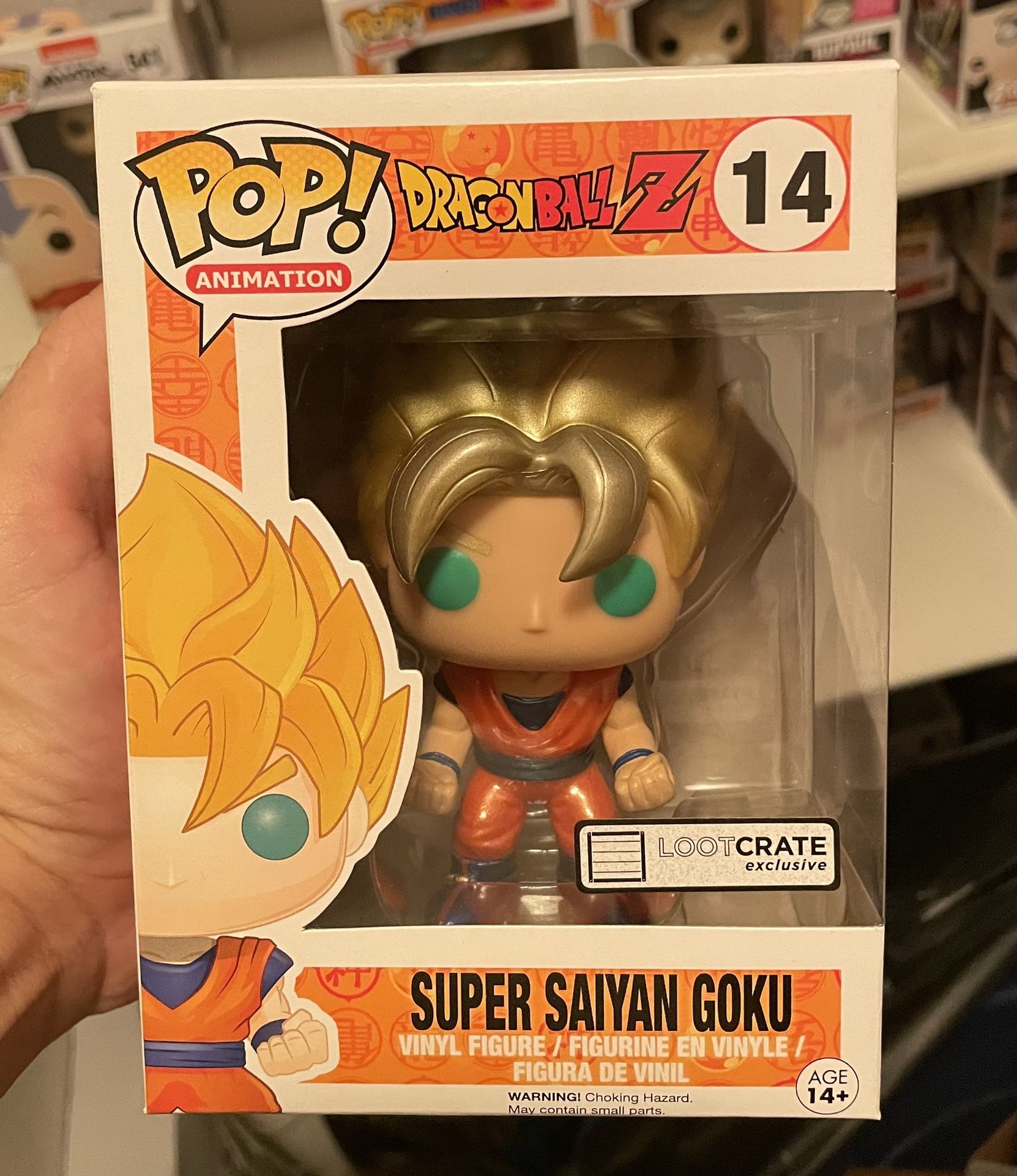 Funko Pop! Dragonball Z Super Saiyan Goku #14 Metallic Loot Crate