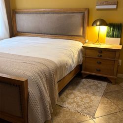 Cal King Bed Frame And 2 Night Stands 