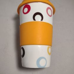 Hallmark Ceramic Coffee Cup With Rubber Grit Sleeve And Lid