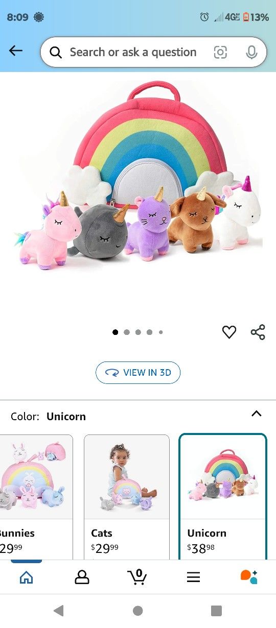 New Unicorn Stuffies (With Case)