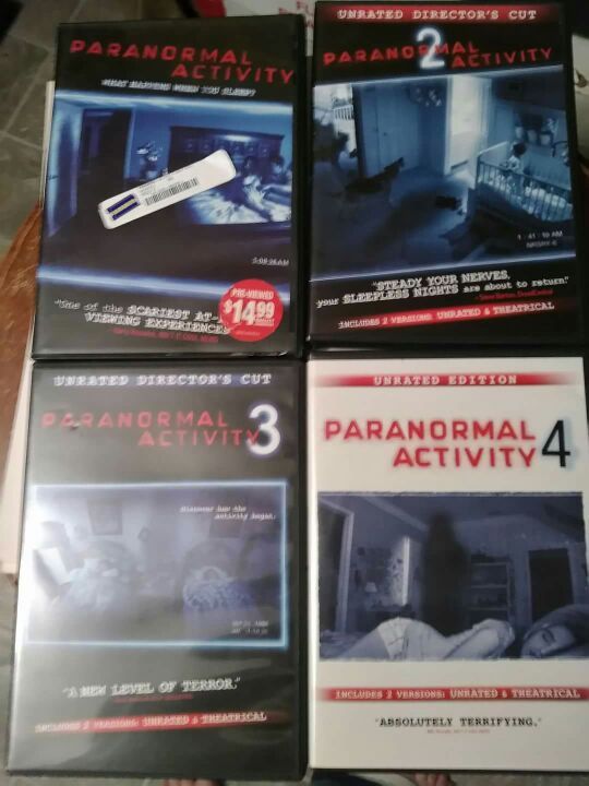 Dvd Bundle all 4 Paranormal Activity movies