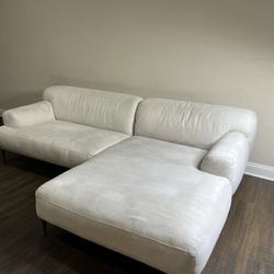 Abisko 94.5" Left Sectional - Quartz White - Cozy L-Shaped Sectional – Great Deal!