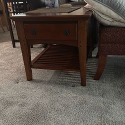 Matching Chinese Red Wood Coffee Tables 
