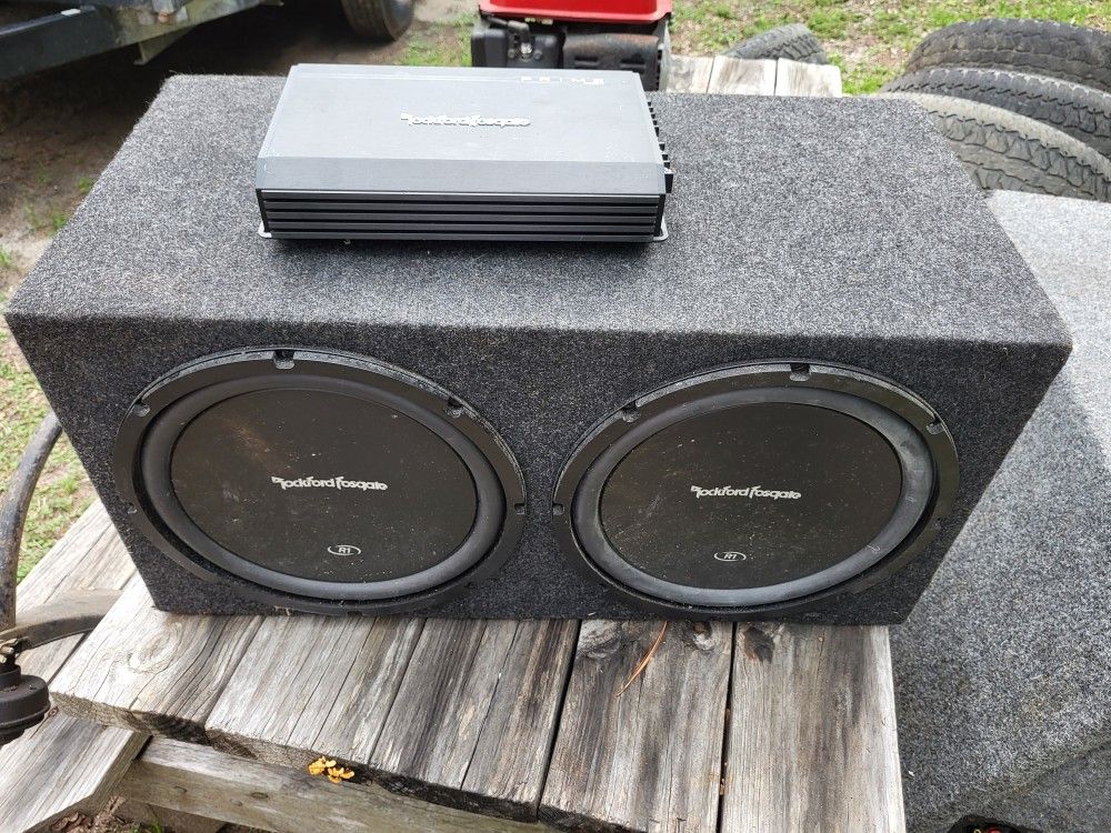 Rockford Fosgate Amp & 12in Subwoofers combo