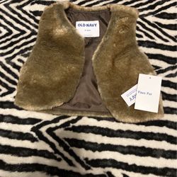 Brand New Baby Faux Fur Vest 