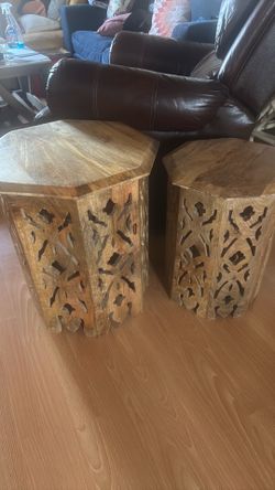 Side Tables, a Pair