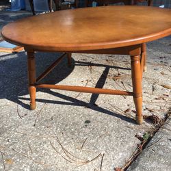 Mid century modern coffee table, top spins