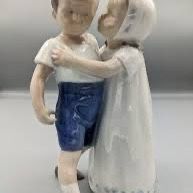 Vintage Porcelain Bing & Grondahl Rejected love Boy And Girl 