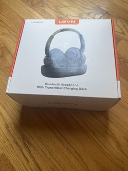 NEW Bluetooth Headphone with Transmitter Charging Dock. 