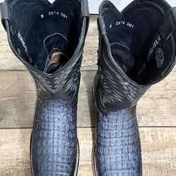 Blueish Grey Caiman Boots Size 11