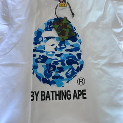 Blue and white bape designer shirt