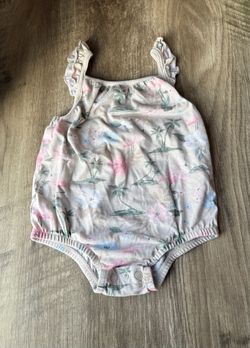 Garanimals baby tan multicolor floral print one piece size 24 months