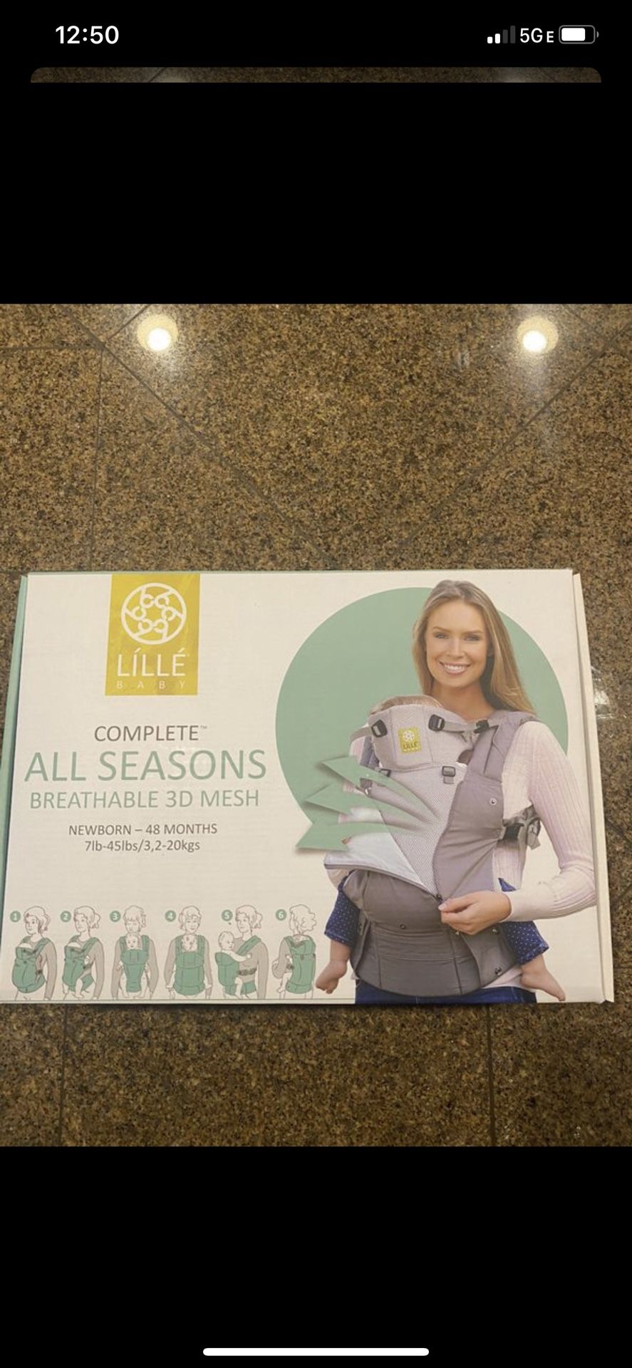 LILLEbaby COMPLETE Baby Carrier - ALL SEASONS in Charcoal & Silver
