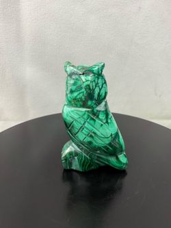 Rare Crystal Malachite Owl