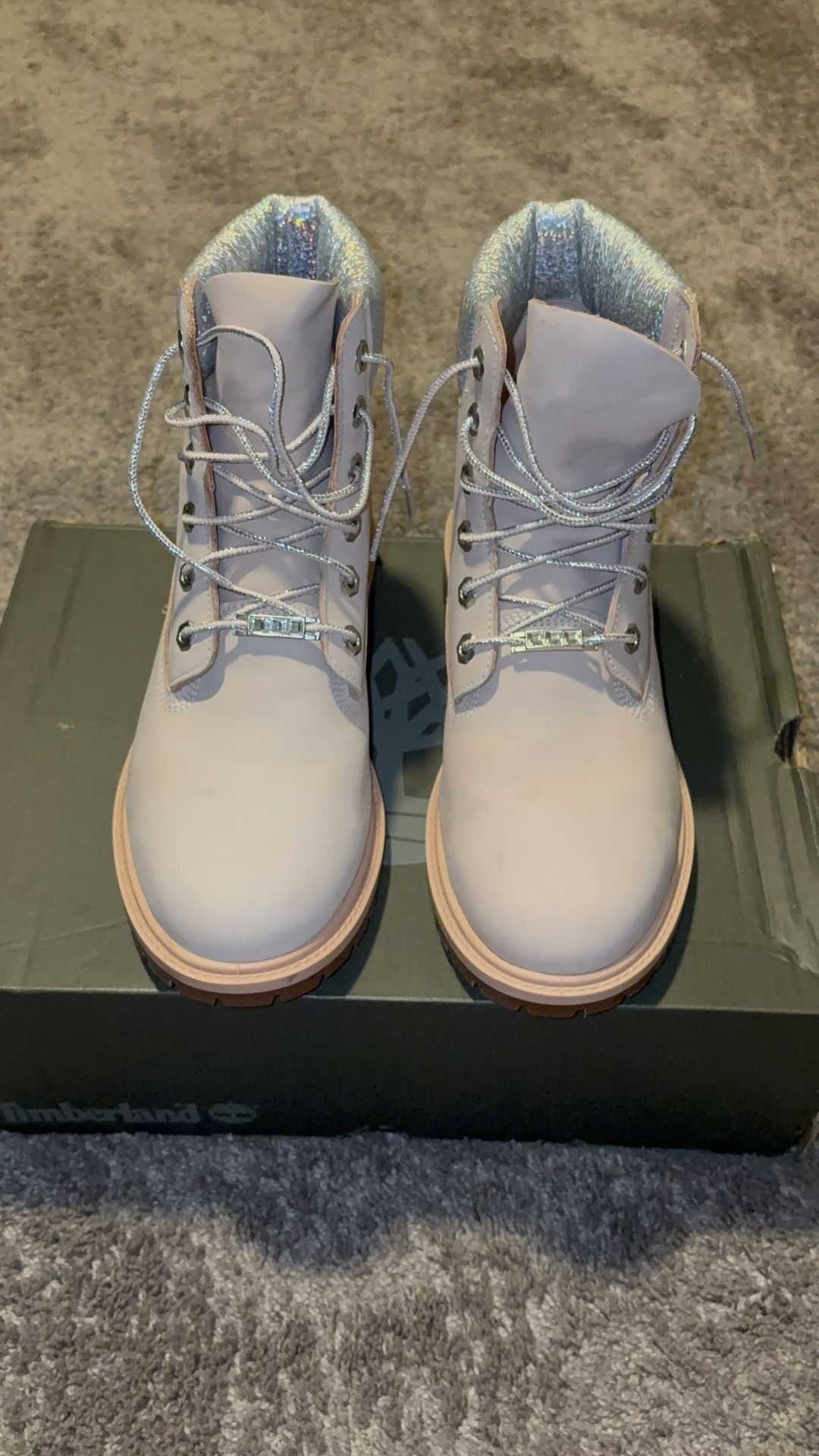 Light Pink Timberland Heritage Boots