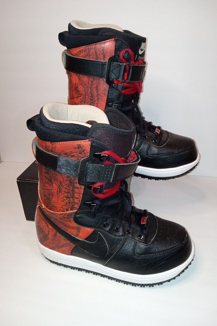Collectors Nike Zoom Force 1 Snowboard Boots Black/Dragon Red