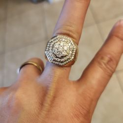 Mens Ring 10k 2 Carats In Natural Diamonds 