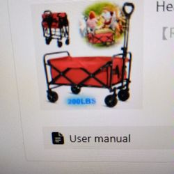 Brand New Heavy Duty Collapsible Wagon Cart.  200 Lbs Capacity.  All Terrain Utility Wagon