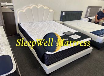 Queen size bed frame with mattress included