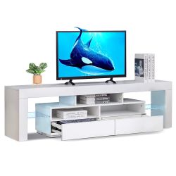 Brand new 63” TV stand entertainment center wall unit with L.E.D lights