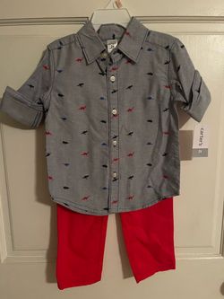 Carters Dino Print 2 piece boy toddler set size 2T