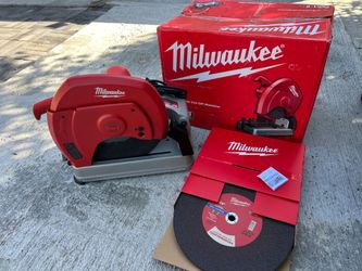 14 in. 15 Amp Abrasive Cut-Off Machine and 11 blades for metal