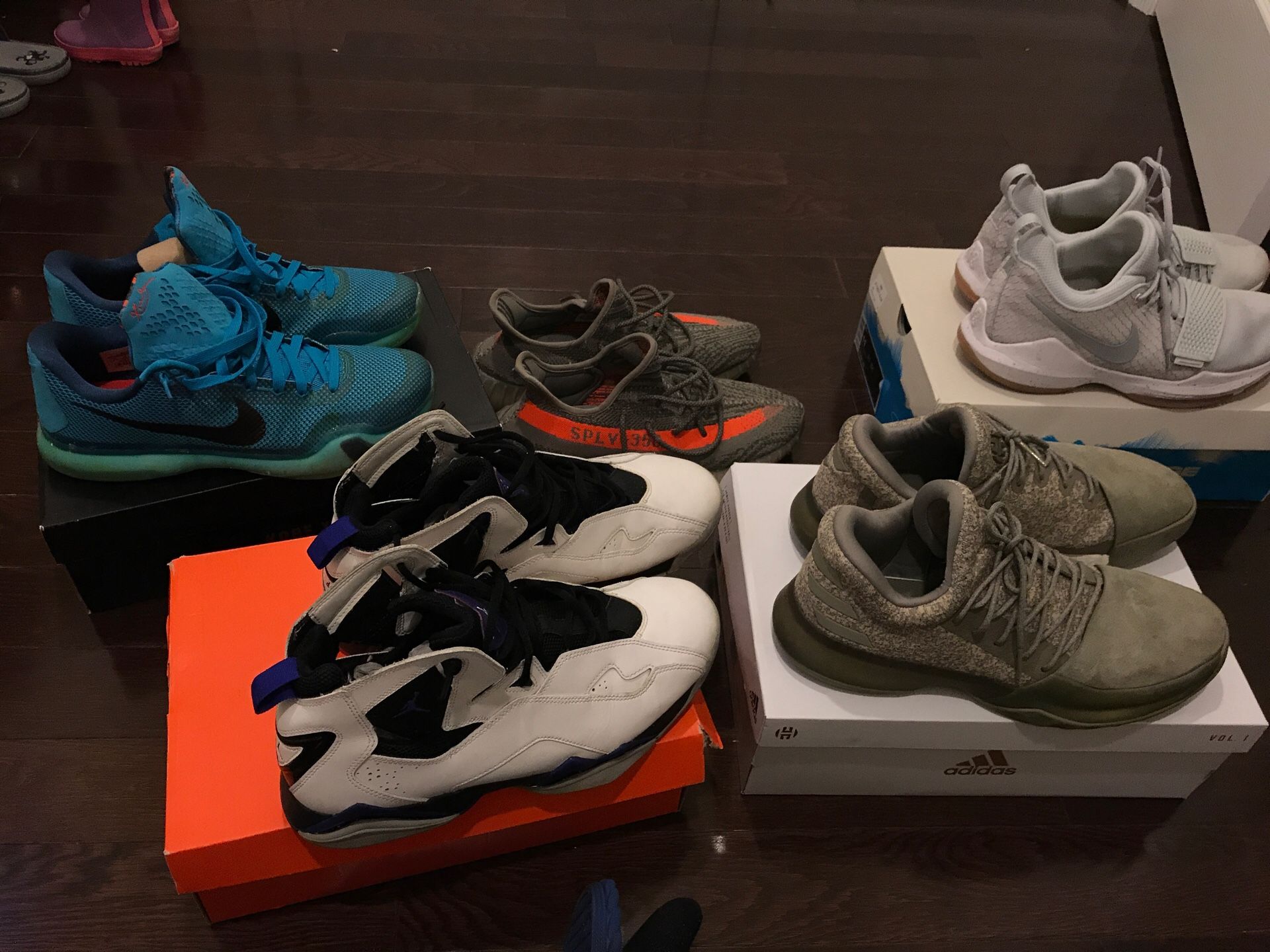 A set of sneakers, used, $350 for all of them