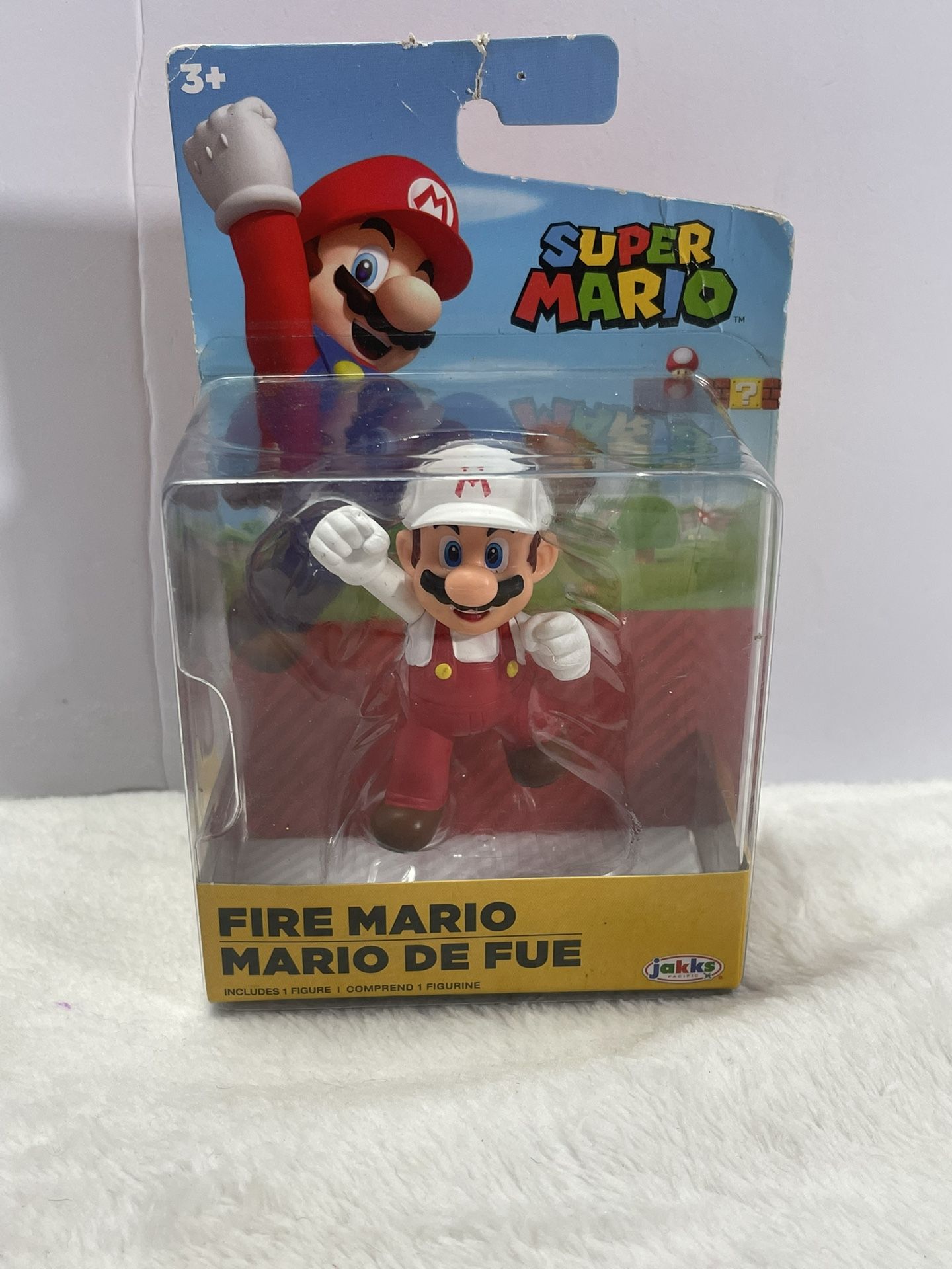World of Nintendo Super Mario Action Figure 2.5" Fire Mario NEW 2020 Jakks