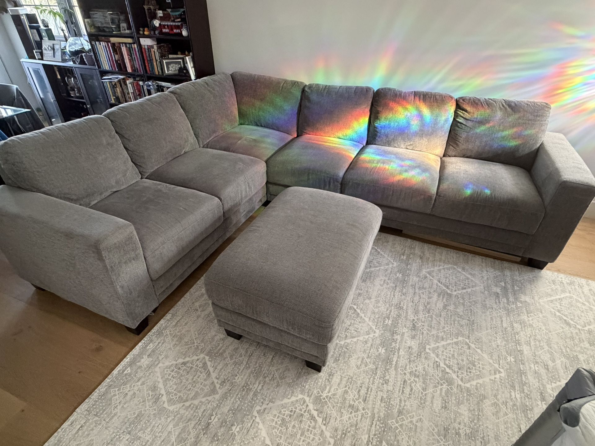 Brookhaven Grey L Shape 6 Seater Couch For Sale 