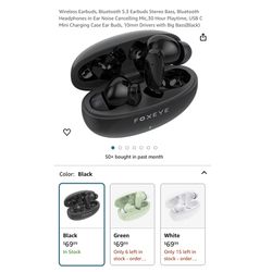Brand new Wireless Earbuds, Bluetooth 5.3 Earbuds Stereo Bass, Bluetooth Headphones in Ear Noise Cancelling Mic,30 Hour Playtime, USB C Mini Charging 