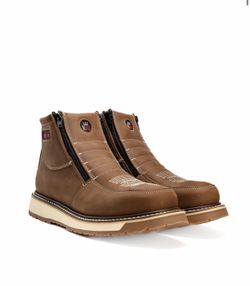 Leather work boots