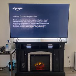 85 Inch Tv + Fire Place 
