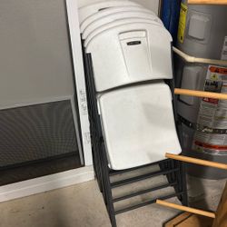 8 Folding Lifetime Chairs