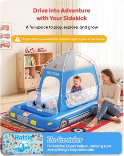 Fire Truck Tent Inflatable Kids Air Mattress