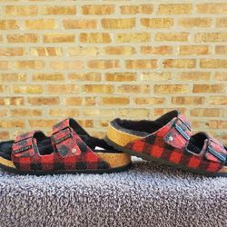 Birkenstock Arizona Shearling Sandals 37 Women's 6 Men 4