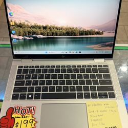 HP EliteBook X360 Touchscreen 2-in-1 Convertible Intel Core i7-8th (contact info removed) 16GB RAM 256GB SSD , Windows 11 Pro Charger. 